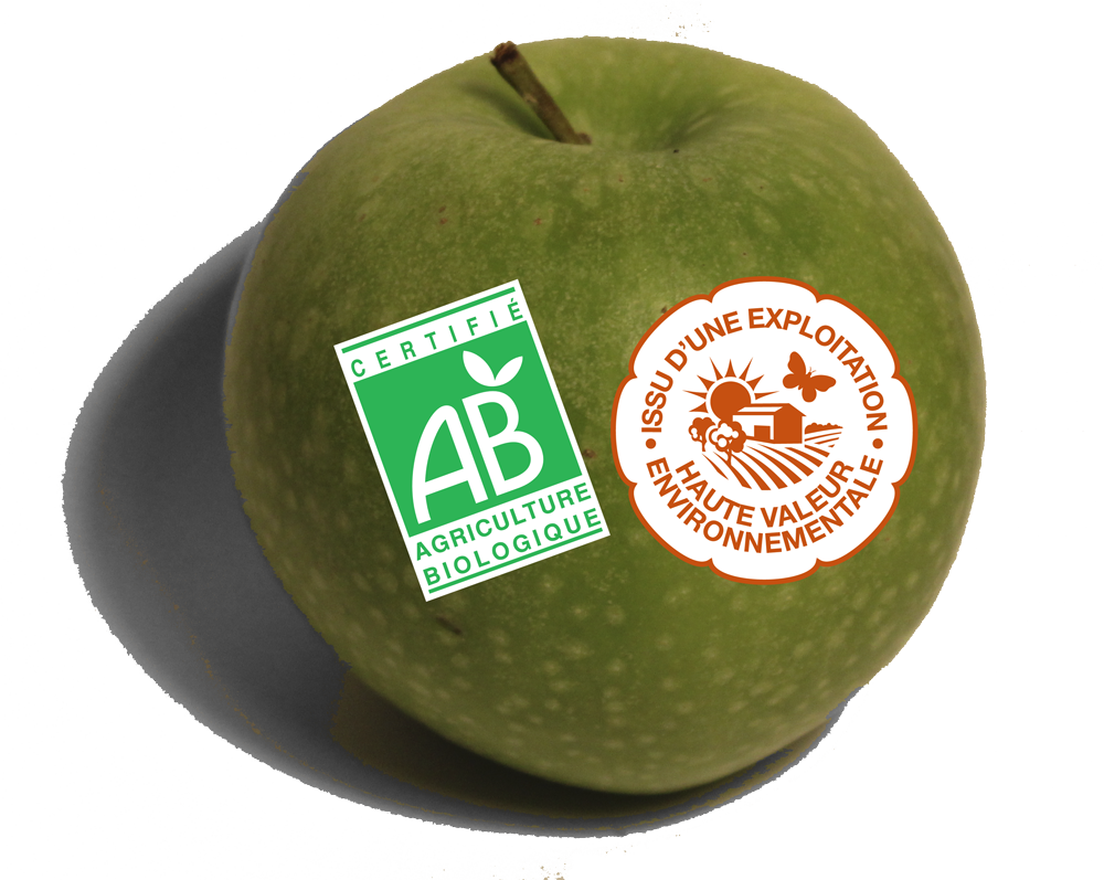 Pomme certifiée HVE et Bio
